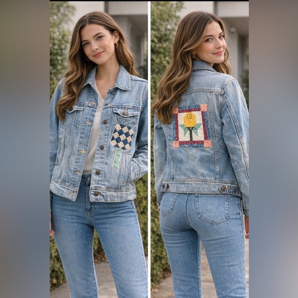 Talula Jackets & Blazers - Upcycled “Stitched & Styled” Denim Jacket